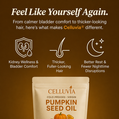 celluvia Pumpkin Seed Oil Softgels – Naturally Strengthens Kidney Health and Bladder Comfort from Within
