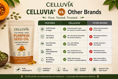 celluvia Pumpkin Seed Oil Softgels – Naturally Strengthens Kidney Health and Bladder Comfort from Within